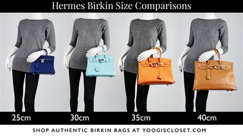 hermes bag size chart